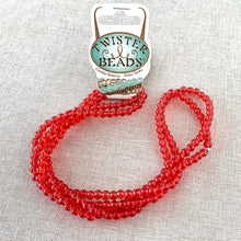 Load image into Gallery viewer, Red Round Glass - Twister Beads - Glass Beads - The Attic Exchange