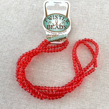 Load image into Gallery viewer, Red Round Glass - Twister Beads - Glass Beads - The Attic Exchange