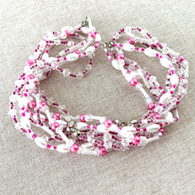 Load image into Gallery viewer, Pink White - Twister Beads - Glass Seed Beads - Blue Moon Beads - The Attic Exchange