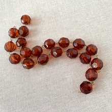 Load image into Gallery viewer, Brown Faceted Round Links - Acrylic - 13mm - Package of 2 - 7 Inch Strands - The Attic Exchange
