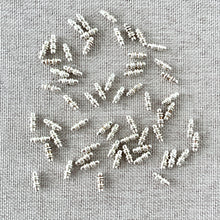 Load image into Gallery viewer, Double Line Silver Beads - Beadalon - 6mm - Silver Plated - Package of 61 Beads - The Attic Exchange