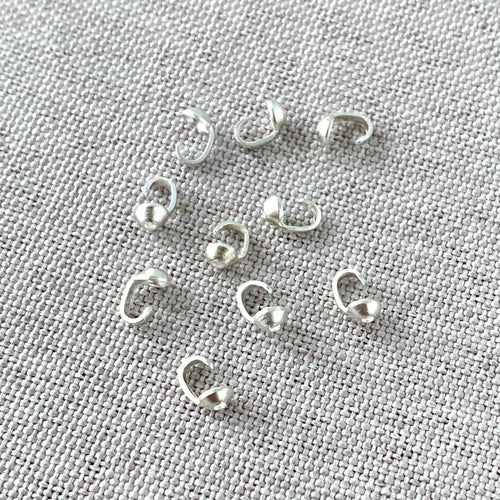 Bead Tip Knot Crimp Ends - Findings - Silver Plated - Pack of 10 Crimps - The Attic Exchange
