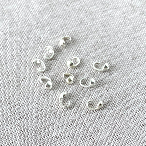 Bead Tip Knot Crimp Ends - Findings - Silver Plated - Pack of 10 Crimps - The Attic Exchange