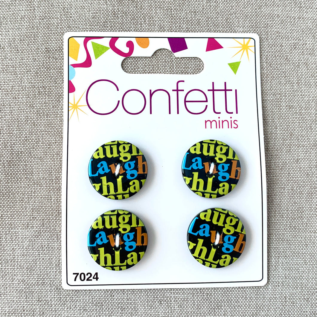 Laugh - Confetti Minis Buttons - 2 Hole