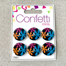 Load image into Gallery viewer, Mod Black - Confetti Minis Buttons - 2 Hole