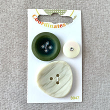 Load image into Gallery viewer, 3047 - Coordinates - 2 Hole - Assorted Sizes - Green Ivory