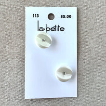 Load image into Gallery viewer, 113 Pearl White Crystal - La Petite - 1 Hole Shank - 16mm - Ivory White