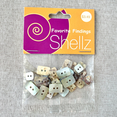 1808 Shell - Shellz - 2 Holes - Assorted Sizes - Natural