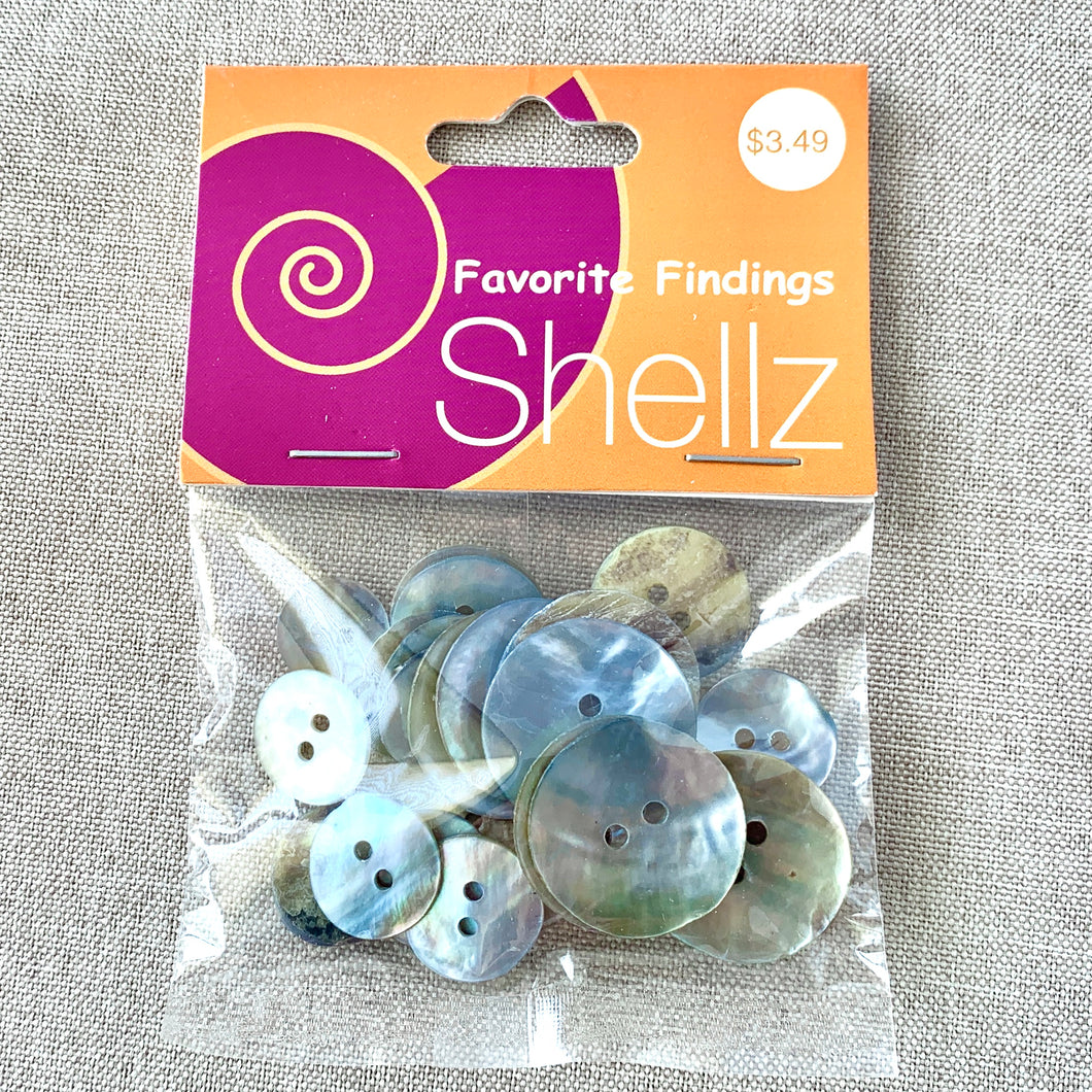 1820 Shell - Shellz - 2 Holes - Assorted Sizes - Natural