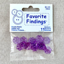 Load image into Gallery viewer, 1502 Purple Petals - Favorite Findings - 2 Hole Buttons