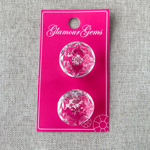 5239 - Glamour Gems - Shank Button - 22mm - Clear
