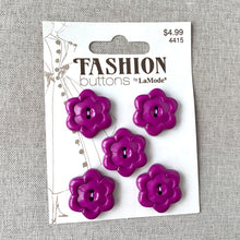 Load image into Gallery viewer, 4415 Vintage Flower - La Mode Fashion - 2 Holes - 25mm - Purple