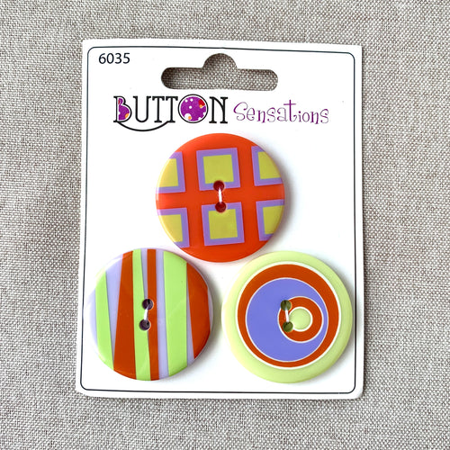 Happy 6035 - Button Sensations - 2 Hole - Red Green Purple