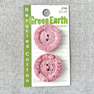 2768 Pink Recycled - Green Earth by La Mode - 2 Holes - 28mm - Pink