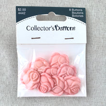 Load image into Gallery viewer, 4442 Pink Roses - Collectors Buttons - 1 Hole Shank Button - - Pink