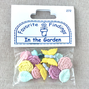 272 In The Garden - Favorite Findings - 1 Hole Shank Button - - Pastel