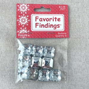 1527 Dazzle - Favorite Findings - 2 Hole Buttons - - Metallic