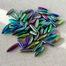 Load image into Gallery viewer, Rainbow Iris Oval Beads - 19mm - Rainbow Iris - Package of 61 Beads - The Attic Exchange