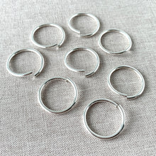 Load image into Gallery viewer, 22mm Silver Round Jumprings - 22mm - Round - Silver Plated - Package of 8 Jump Rings - The Attic Exchange