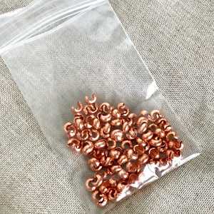 Copper 4mm Crimp Cover - Package of 100 - The Attic Exchange