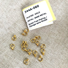 Load image into Gallery viewer, Gold Plated Loop Crimps - Nickel Free - Pack of 16 - The Attic Exchange