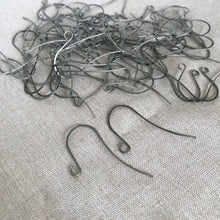 Load image into Gallery viewer, Oxidized Silver Plated Fish Hook Earwires - 40mmx20mm - Package of 72 - The Attic Exchange