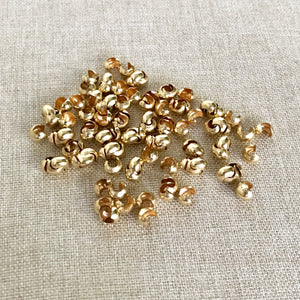 12kt Gold-Filled 4mm Crimp Cover - Package of 105 - The Attic Exchange