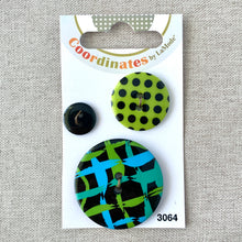 Load image into Gallery viewer, 3064 - Coordinates - 2 Hole - Assorted Sizes - Black Blue Green