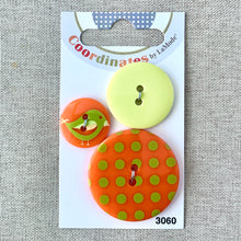 Load image into Gallery viewer, 3060 - Coordinates - 2 Hole - Assorted Sizes - Orange Yellow Green