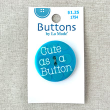 Load image into Gallery viewer, 1754 Cute As A Button - La Mode - 2 Holes - 34mm - Blue