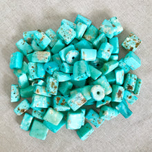 Load image into Gallery viewer, Painted Faux Turquoise Beads - Assorted Large Nuggets - Package of 94 Beads - The Attic Exchange