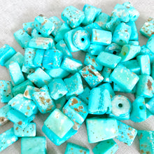 Load image into Gallery viewer, Painted Faux Turquoise Beads - Assorted Large Nuggets - Package of 94 Beads - The Attic Exchange