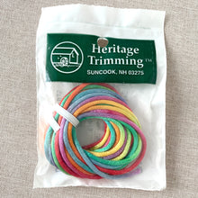 Load image into Gallery viewer, Rainbow Satin Rattail Cord - 2mm Cord - Heritage Trimming - Pack of 4 Yards - The Attic Exchange
