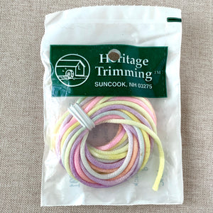 Pastel Satin Rattail Cord - 2mm Cord - Heritage Trimming - Pack of 4 Yards - The Attic Exchange
