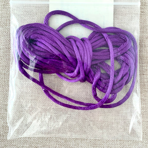 Purple Satin Mousetail Cord - 1.5mm Cord - 10 Feet - The Attic Exchange