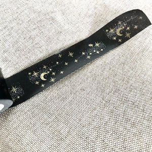 Moon Stars - Washi Tape - Paper Tape - Deco Tape - Decorative Tape - 1 Roll - 5m Long - 15mm wide - The Attic Exchange