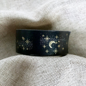 Moon Stars - Washi Tape - Paper Tape - Deco Tape - Decorative Tape - 1 Roll - 5m Long - 15mm wide - The Attic Exchange