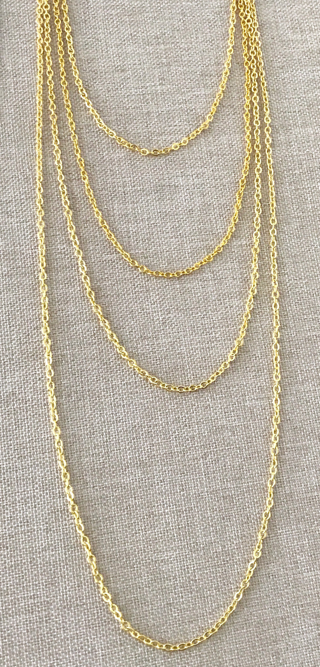 Gold Filled EP Chain 18KT Gold Filled Size 17.5 Long 2mm Width 1mm  Thickness for Jewelry Making Item CG345 