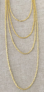 24" - 18KT Yellow Gold Filled Chain - Dainty Fine - 24" - 24 Inch Necklace - Lobster Claw Clasp - 18 Karat KT YGF - Cable Chain - The Attic Exchange