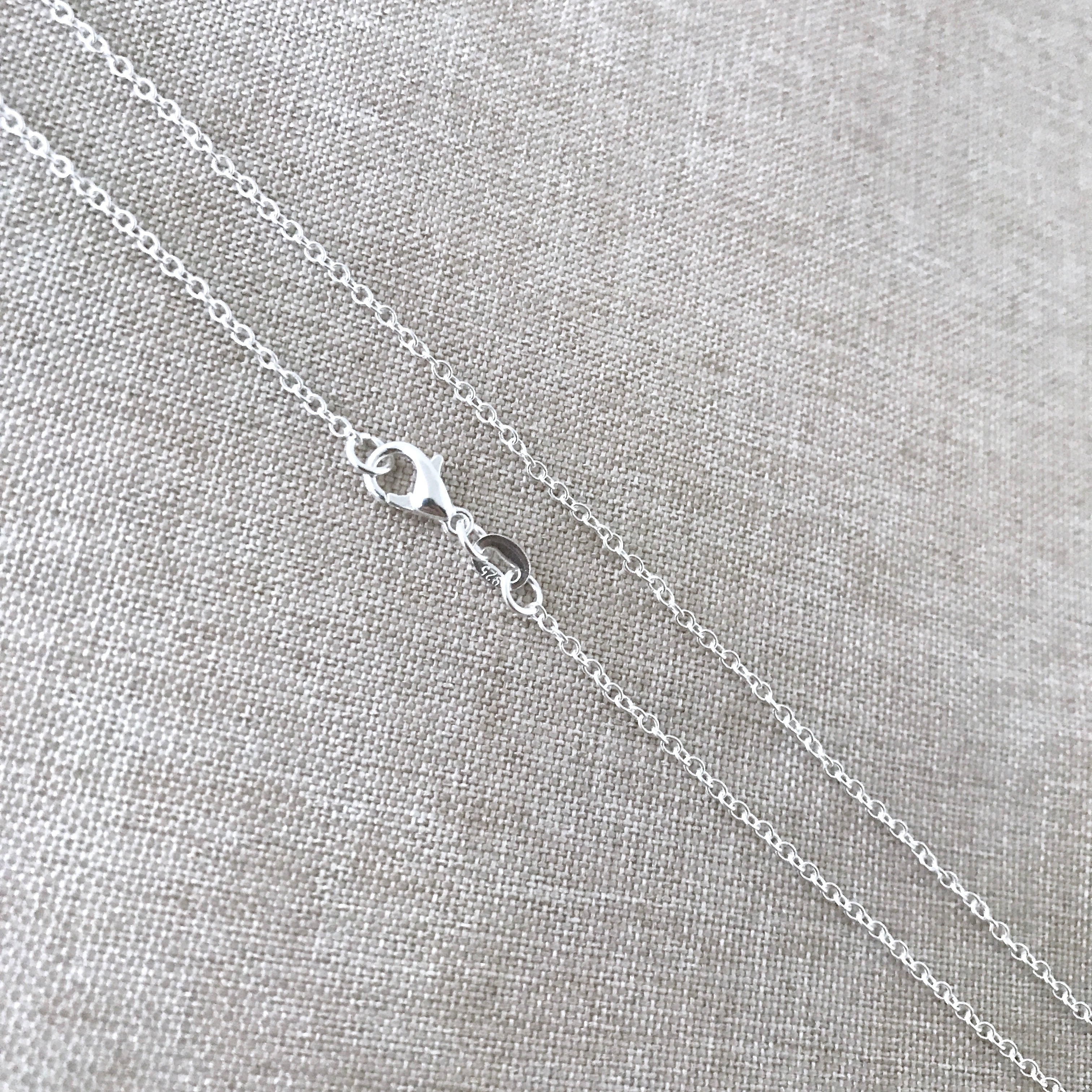 18 - 925 Sterling Silver Filled Necklace Chain - Dainty Fine - 18
