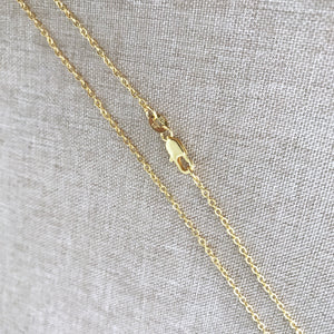 24" - 18KT Yellow Gold Filled Chain - Dainty Fine - 24" - 24 Inch Necklace - Lobster Claw Clasp - 18 Karat KT YGF - Cable Chain - The Attic Exchange