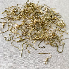 Load image into Gallery viewer, Vintage Style Brass and Gold Plated Fish Hook Ear-wires - Various Styles - Pack of 200 Earwires - 100 Pairs - The Attic Exchange