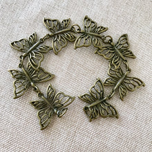 Load image into Gallery viewer, Satin Antique Gold Butterfly Links - Antiqued Gold - AG - 16mm - Butterflies - Charms - The Attic Exchange