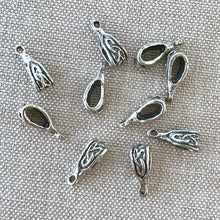 Load image into Gallery viewer, Antique Sterling Silver Celtic Knot Bail - Closed Loop - 12mm x 4mm - Pack of 10 Bails - The Attic Exchange