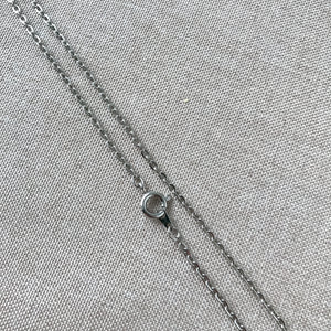 Grey Silver Plated Cable Chain Necklace - Spring Ring Clasp - 18 inch - 18" - Silver Plated - Package of 1 Necklace Chain - The Attic Exchange