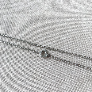 Grey Silver Plated Cable Chain Necklace - Spring Ring Clasp - 18 inch - 18" - Silver Plated - Package of 1 Necklace Chain - The Attic Exchange