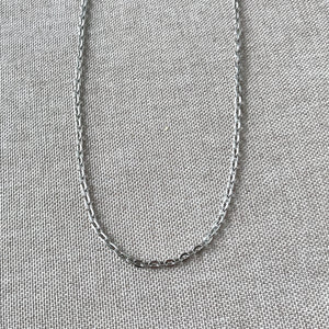 Grey Silver Plated Cable Chain Necklace - Spring Ring Clasp - 18 inch - 18" - Silver Plated - Package of 1 Necklace Chain - The Attic Exchange