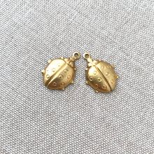 Load image into Gallery viewer, Gold Plated Satin Ladybug Charms - Gold Plated Satin - Ladybug - Insect Charms - Package of 2 - The Attic Exchange