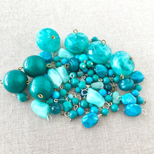 Load image into Gallery viewer, Turquoise Light Blue Acrylic Bead Dangle Mix - Assorted Shapes - Assorted Sizes - Package of 80 Beads - The Attic Exchange