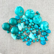 Load image into Gallery viewer, Turquoise Light Blue Acrylic Bead Dangle Mix - Assorted Shapes - Assorted Sizes - Package of 80 Beads - The Attic Exchange